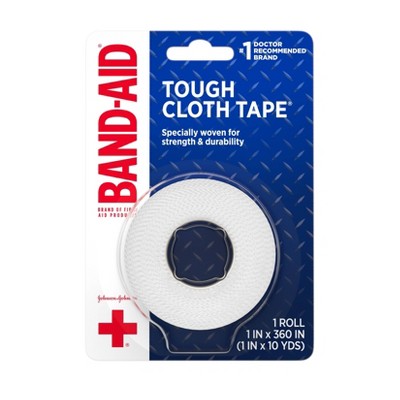 Band-Aid Brand First Aid Medical Tough Cloth Tape - 1in x 10yd