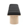 Meridian Furniture,Pavilion Black Boucle Fabric Bench - 3 of 4