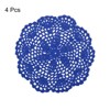 Unique Bargains Handmade Crochet Round Lace Placemats with Floral Patterns for Wedding Party - 3 of 4