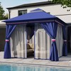 YARDGRACE Semi-Permanent Patio Gazebo 10'x10' with Expansion Bolts, Outdoor Heavy Duty Party Tent with Double Roofs - 2 of 4
