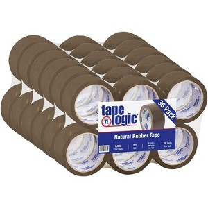 Tape Logic #53 PVC Natural Rubber Tape 2.1 Mil 2" x 55 yds. Tan 36/Case T90153T - 1 of 3