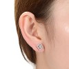 Guili Stylish Halo Stud Earrings with Cubic Zirconia – Modern, Versatile & Elegant in White, Blue, Red & Gold. Perfect for Any Look & Occasion - 2 of 3