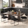 Aheaplus Dining Chairs Set of 2/4/6/8, Tufted Velvet Upholstered Metal Side Chair - 2 of 4