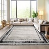 Indoor Washable Modern Floor Carpet Low Pile Non Slip Bordered Abstract Area Rugs for Living Room Bedroom Decor Soft Thin Rug - 3 of 4