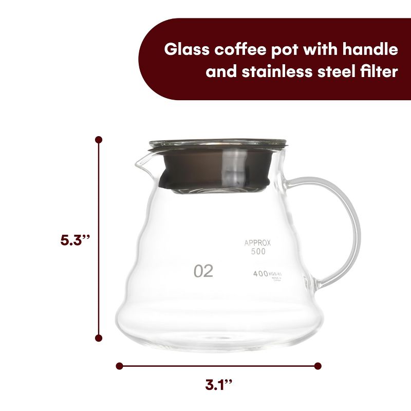 Vdomus 500 ml Pour Over Coffee Maker - Clear, 2 of 4