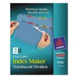 Avery Index Maker Print & Apply Clear Label Plastic Dividers 5-Tab Letter 11452