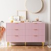 Modern 3 Drawer Dresser for Bedroom with Gold Handle and Large Drawer - 2 of 4
