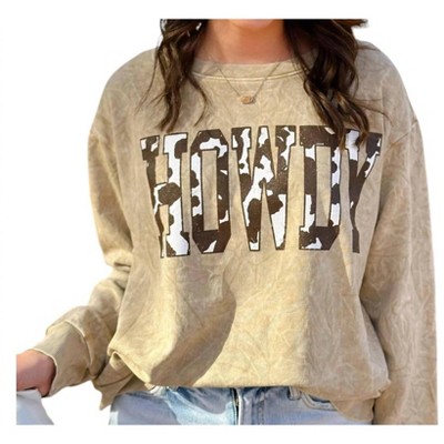Women's Howdy Mineral Wash Sweatshirt - Zutter