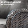 Gymojoy Outdoor Patio Wicker Swivel Chair Glider Chair Table with Removable Cushions - 4 of 4
