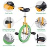 Yescom 16 In Wheel Outdoor Unicycle Adjustable Seat Exercise Bicycle Balance Training for Adults Teenagers Kids, Yellow & Green Multi - 3 of 4
