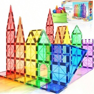Magnetic Tiles Toys Toy for 40PCS Safe Creativity Building Blocks for - 1 of 3