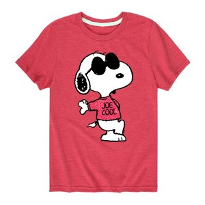Boys' - Peanuts - Joe Cool Pattern Short Sleeve Graphic T-Shirt - 1 of 4