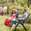 Tangkula Oversized Zero Gravity Lounge Chair Folding Recliner w/ Cup Holder & Pillow, Gray - 3 of 4