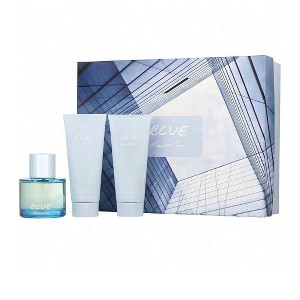 Kenneth Cole Men Blue 3 Pcs Set 3.4 Oz Edt Spr+3.4 Oz A/S Balm+3.4 Oz A/S Gel [Blue-Hard Box] - 1 of 1