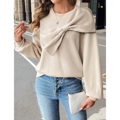 Women's The Bow Sweatshirt - EN CREME