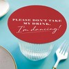 Big Dot of Happiness 25 Ct Cherry Red Simple Script Please Don't Take My Drink I'm Dancing Coasters, 4-Inch Disposable Round Paper Coasters - 3 of 4