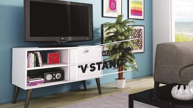 Dalarna TV Stand for TVs up to 32&#34; White - Manhattan Comfort, 2 of 5, play video