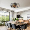 HOMLUX 20" Indoor Low Profile Ceiling Fan with LED Light Remote Control,Black - 4 of 4