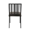 Simple Relax Set of 2 Synthetic Leather and Metal Side Chairs in Black - 4 of 4