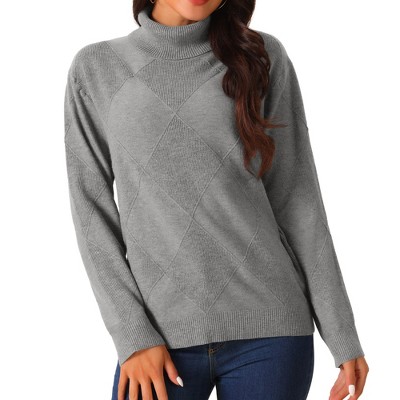 Seta T Women's Turtleneck Long Sleeve Knit Pullover Fall Winter Sweater Top
