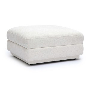 TOV Furniture Perry Chenille Modular Ottoman in Cream - 1 of 4