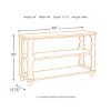 Alwyndale Sofa and Console Table Antique White/Brown - Signature Design by Ashley: Modern Two-Tone Hallway Table with Storage Shelf - 3 of 3