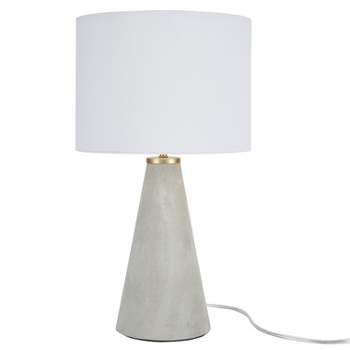 22" Modern Light Grey Cement Table Lamp - Nourison
