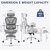 Ergonomic Office Chair with Footrest, Reclining High Back Mesh Office Chair with Dynamic Lumbar Support, Swivel Task Chair - 3 of 4