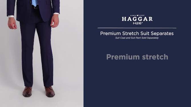 Haggar H26 Men's Tailored Fit Premium Stretch Suit Jacket, 2 of 7, play video