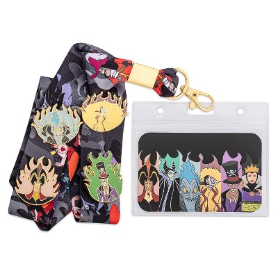 Loungefly Disney - Villains Flame Lanyard with 4 Enamel Pins, Loungefly