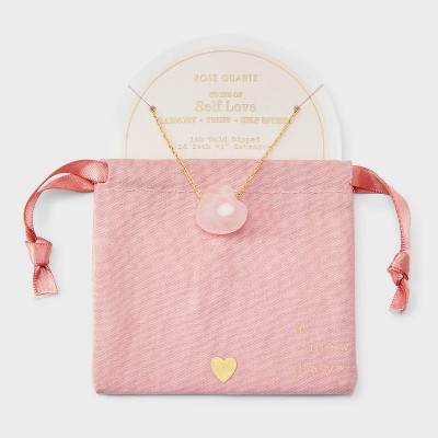 14K Gold Dipped Heart Slider Pendant Necklace - A New Day™