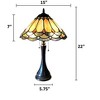 Chloe Lighting AMELIA Victorian 2 Light Antique Dark Bronze Table Lamp 15 Shade - 4 of 4