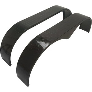 Double Axle Trailer Fenders, 2PCS Set, Compatible with 13-15 Inch Wheels, Heavy-Duty Design for Enclosed & Utility Trailers - 1 of 4