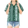LA LEELA Hawaiian Shirts Womens Short Sleeve Womens Button Up Blouses Tropical Vacation Shirt s Holidays Party Summer Button Down - 4 of 4