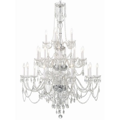 Crystorama Lighting Traditional Crystal 25 - Light Chandelier in  Polished Chrome