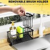 LunaLulinlk Sink Caddy,Kitchen Sponge Holder,Waterproof and Rustproof Black Kitchen Accessory - 4 of 4