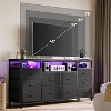 10 Drawer Dresser TV Stand,63" W Long Fabric Dresser Entertainment Center - 3 of 4