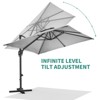 10ftx10ft Cantilever Patio Umbrella with Base - 4 of 4