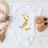Watercolor Giraffe - Baby Short Sleeve Bodysuit - 2 of 3