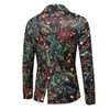 Cloudstyle Mens 2 Piece Print Suit Floral Party Dress Jacket Slim 2 Button Blazer Pants - 4 of 4