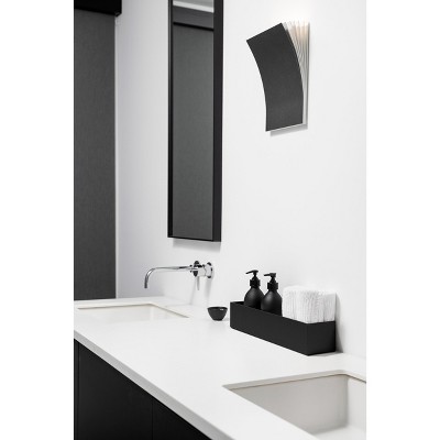 Black Plastic-Stone Composite Rectangular Planter Box