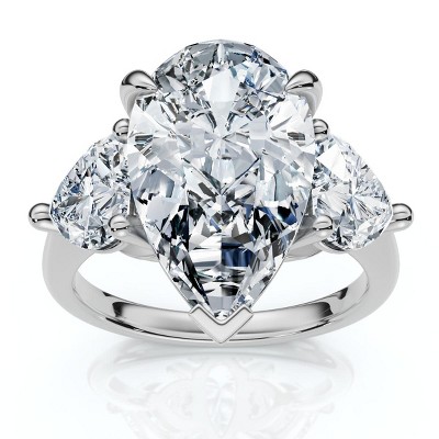 Pompeii3 5 1/2Ct Pear & Heart Certified Diamond Engagement Ring 14k Gold or Pt Lab Created