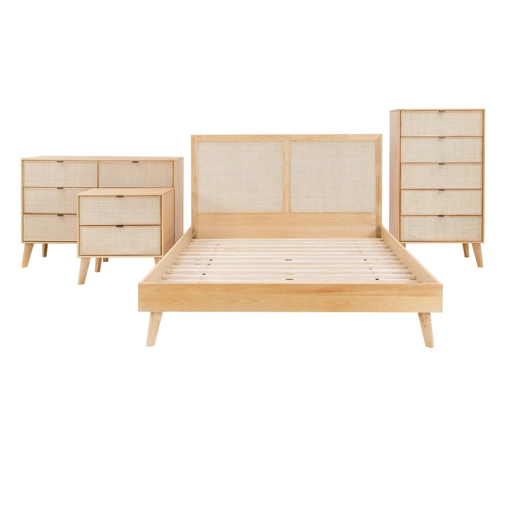 Powell 4pc Chancery Bedroom Set Natural