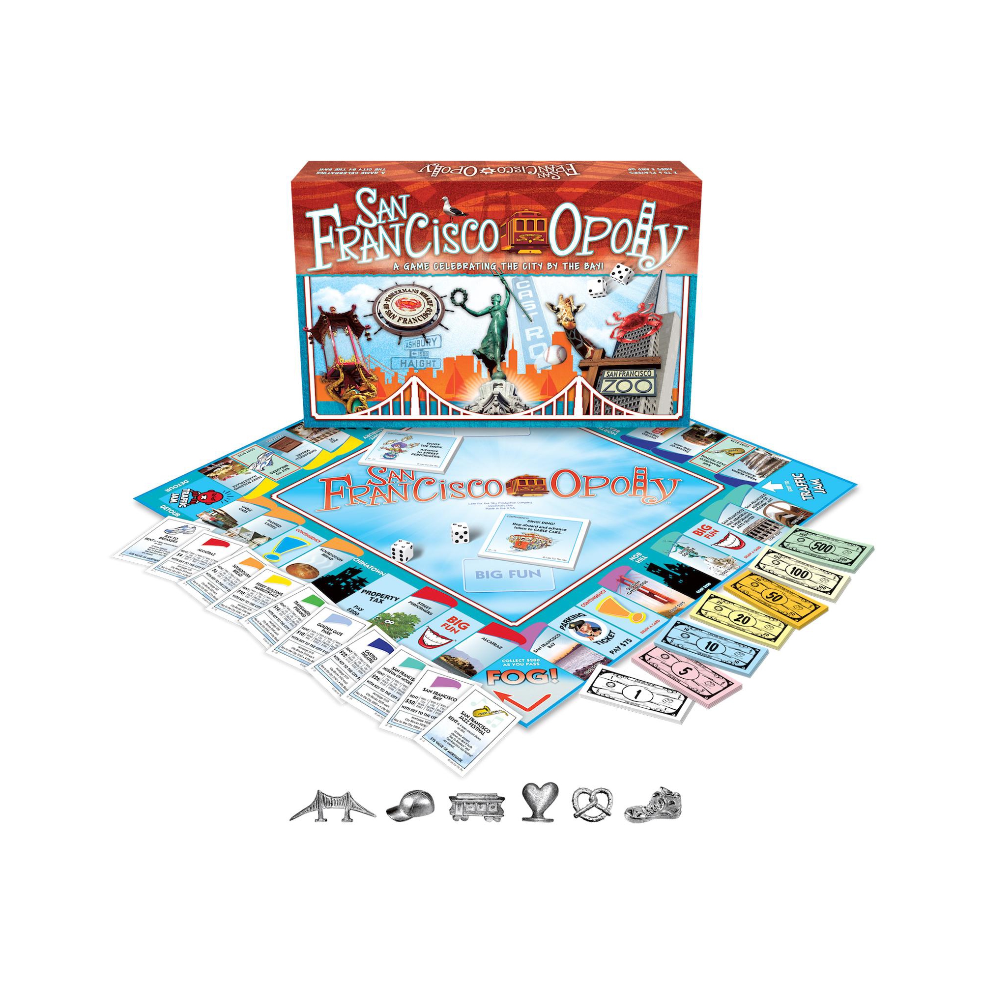 Late For The Sky: San Francisco-Opoly Monopoly Board Game