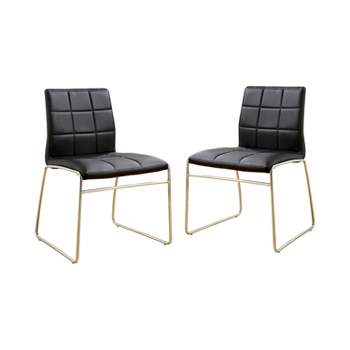 Set of 2 Aneston Square Gridded Leatherette Side - HOMES: Inside + Out