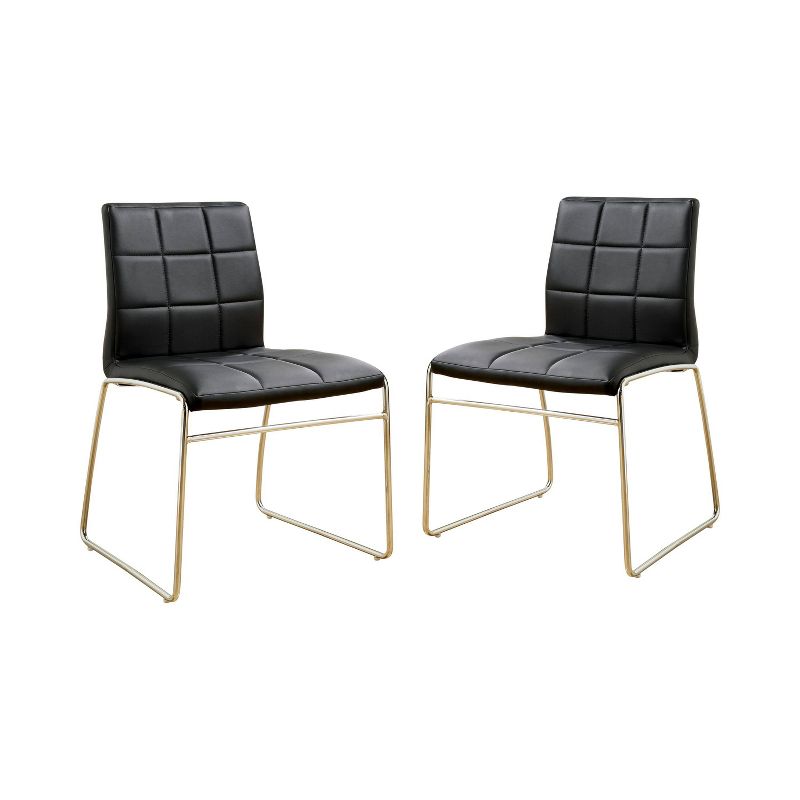 Set of 2 Aneston&#160;Square Gridded Leatherette Side - HOMES: Inside + Out, 1 of 5