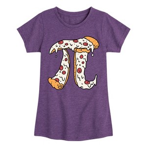 Girls' - Instant Message - Pizza Pi Fitted Short Sleeve Graphic T-Shirt - 1 of 4