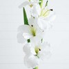 Nearly Natural 45-in Artificial Gladiolus Flower Stems, Set of 3, White - 3 of 3