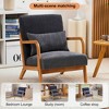Rbied Mid-Century Modern Style Wood Accent Chair Living Room Chairs Reading Chair with Pillow and Cushion - 4 of 4