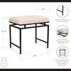 Cheung's Trion Linear Black Bench With Cream Boucle Upholstery - 2 of 4